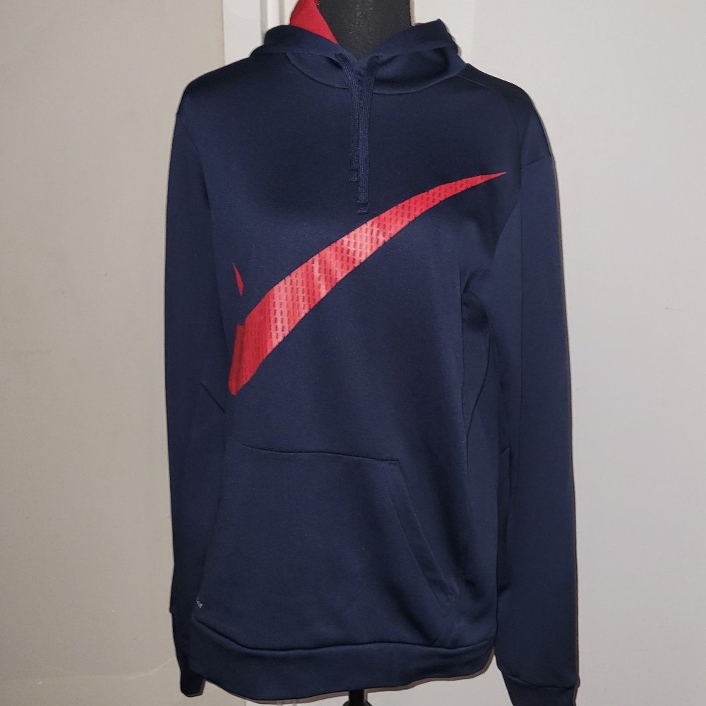 Nike Blue/Red Therma-FIT Unisex Hoodie - M-M